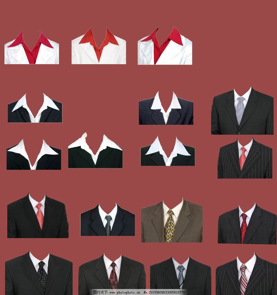 证件西装素材与着装指南